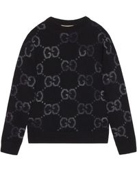 Gucci - Wool Jumper With gg Intarsia - Lyst