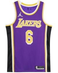 Nike - Nba Quick Dry Sports Basketball Sw Fan Edition Version Los Angeles Lakers Lebron James No. 6 Jersey - Lyst
