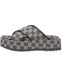 Gucci - (Wmns) Gg Platform Slide Sandal 'Gg Motif - Lyst