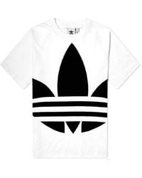 adidas - Originals Big Trefoil Boxy Tee Large Logo Printing Short Sleeve - Lyst
