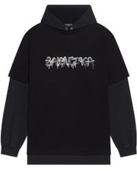 Balenciaga - Slime Double Long Sleeve Hooded T-Shirt - Lyst