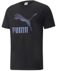 PUMA - Classics Logo Metallic Tee - Lyst