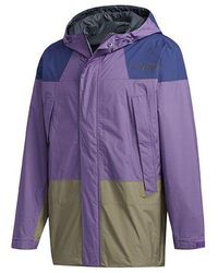 adidas - Terrex Xplr Rain 2.5 J Outdoor Sports Waterproof Colorblock Hooded Jacket - Lyst