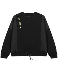 New Balance - (Wmns) Solid Color Drawstring Round Neck Pullover Hoodie - Lyst