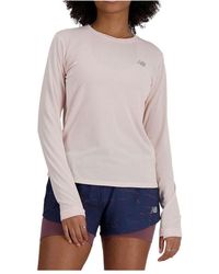 New Balance - (Wmns) Athletics Long Sleeve T-Shirt 'Quartz Heather' - Lyst