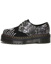 Dr. Martens - 1461 Animal Clash Leather & Suede Platform Shoes - Lyst