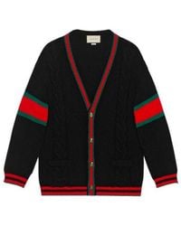 Gucci - Cable Knit Oversize Cardigan - Lyst
