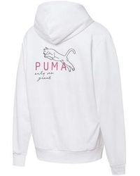 PUMA - (Wmns) Hoody Logo Printing Sports Drawstring Hoodie - Lyst
