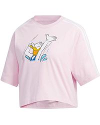 adidas - Neo X Disney Crossover Donald Duck Pattern Sports Short Sleeve Pink - Lyst