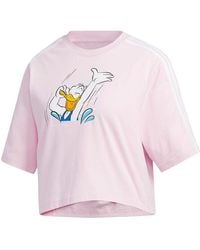 adidas - (Wmns) Neo X Disney Crossover Donald Duck Pattern Sports Short Sleeve - Lyst