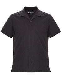 adidas - Y-3 Solid Color Casual Short Sleeve Shirt - Lyst