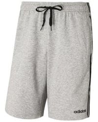 adidas - Stripe Logo Training Knit Casual Sports Shorts - Lyst