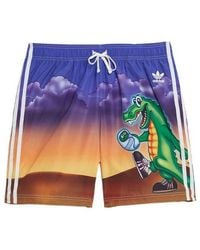 adidas - Originals X Kerwin Frost Crossover Cartoon Full Print Contrasting Colors Sports Shorts - Lyst