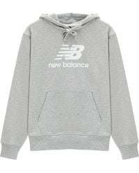 New Balance - Stacked Logo French Terry Hoodie Asia Sizing - Lyst