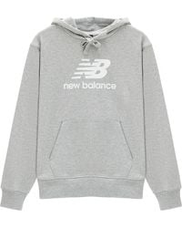 New Balance - Nb Essentials Stacked Logo Po Hoodie - Lyst