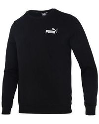 PUMA - Ess Small Logo Crew Fl Logo Printing Sports Round Neck Pullover - Lyst