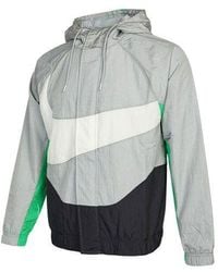 Nike - Sportswear Swoosh Contrasting Colors Large Logo Hooded Woven Jacket - Lyst