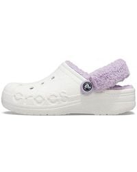 Crocs™ - Classic Baya Lined Fuzz-Strap Clog Lila' - Lyst