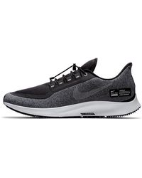 Nike - Air Zoom Pegasus 35 Shield (black/metallic Silver/cool Grey) Running Shoes - Lyst