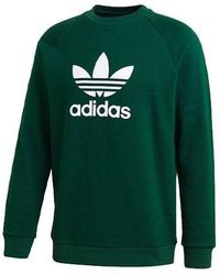 adidas - Originals Trefoil Crew Casual Sports Round Neck Pullover - Lyst