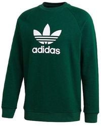 adidas - Originals Trefoil Crew Casual Sports Round Neck Pullover - Lyst