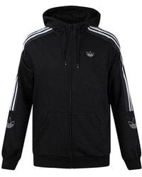 adidas - Originals Outline Fzh Flc Hooded Sports Zipper Jacket - Lyst