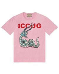 Gucci - X Freya Hartas Fw21 Crossover Animal Printing Short Sleeve - Lyst