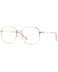 Gucci - Metallic Square Thin Frame Glasses Frame Color - Lyst