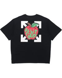 Off-White c/o Virgil Abloh - Apple Printing Arrow Short Sleeve Loose Fit - Lyst