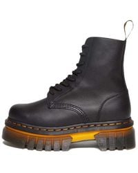 Dr. Martens - Audrick Contrast Sole Leather Platform Ankle Boots - Lyst