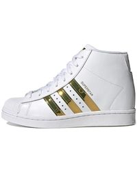 adidas Originals Originals Superstar 80s Rose Gold Metal Toe Cap Trainers  in White | Lyst