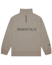 Fear Of God - Fw20 Half Zip Sweatshirt 'Taupe' - Lyst