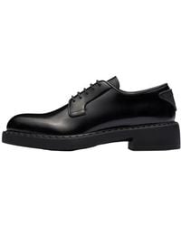 Prada - (Wmns) 50Mm Brushed Leather Derby Shoes - Lyst