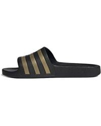 adidas - Adilette Aqua Slides Metallic' - Lyst