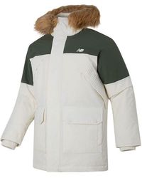 New Balance - Warm Hooded Down Jacket - Lyst