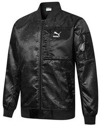 PUMA - Paisley Logo Cashew Aviator Jacket - Lyst