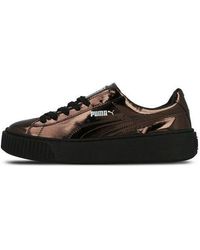 PUMA - (Wmns) Basket Platform 'Metallic Bronze' - Lyst