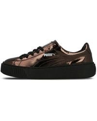 PUMA - (Wmns) Basket Platform 'Metallic Bronze' - Lyst