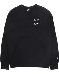 Nike - Embroidered Fleece Lined Stay Warm Round Neck Pullover - Lyst