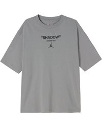 Nike - Solid Color Logo Alphabet Round Neck Short Sleeve - Lyst