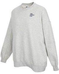 Nike - (Wmns) Logo Alphabet Embroidered Loose Fleece Lined Round Neck Pullover Hoodie - Lyst