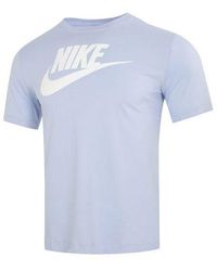 Nike - Alphabet Logo Athleisure Casual Sports Round Neck Short Sleeve - Lyst