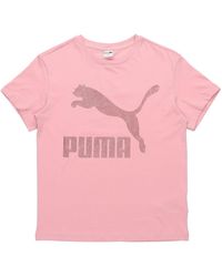PUMA - (Wmns) Logo Printing Round-Neck Tee - Lyst