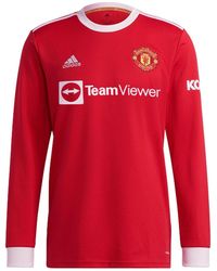 adidas - Manchester United 21/22 Long Sleeve Home Jersey - Lyst