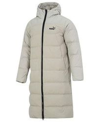 PUMA - Hooded Down Coat Jacket - Lyst