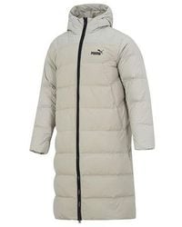 PUMA - Hooded Down Coat Jacket - Lyst