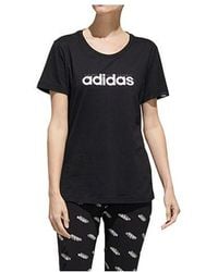 adidas - (Wmns) Alphabet Logo Printing Training Sports Short Sleeve - Lyst