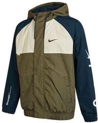 Nike - Alphabet Logo Printing Colorblock Hooded Jacket Autumn - Lyst