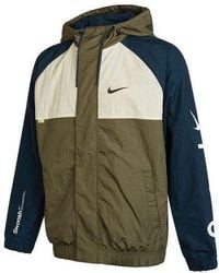 Nike - Alphabet Logo Printing Colorblock Hooded Jacket Autumn - Lyst