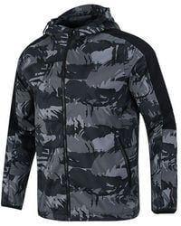 adidas - Camouflage Sports Hooded Casual Running Jacket - Lyst